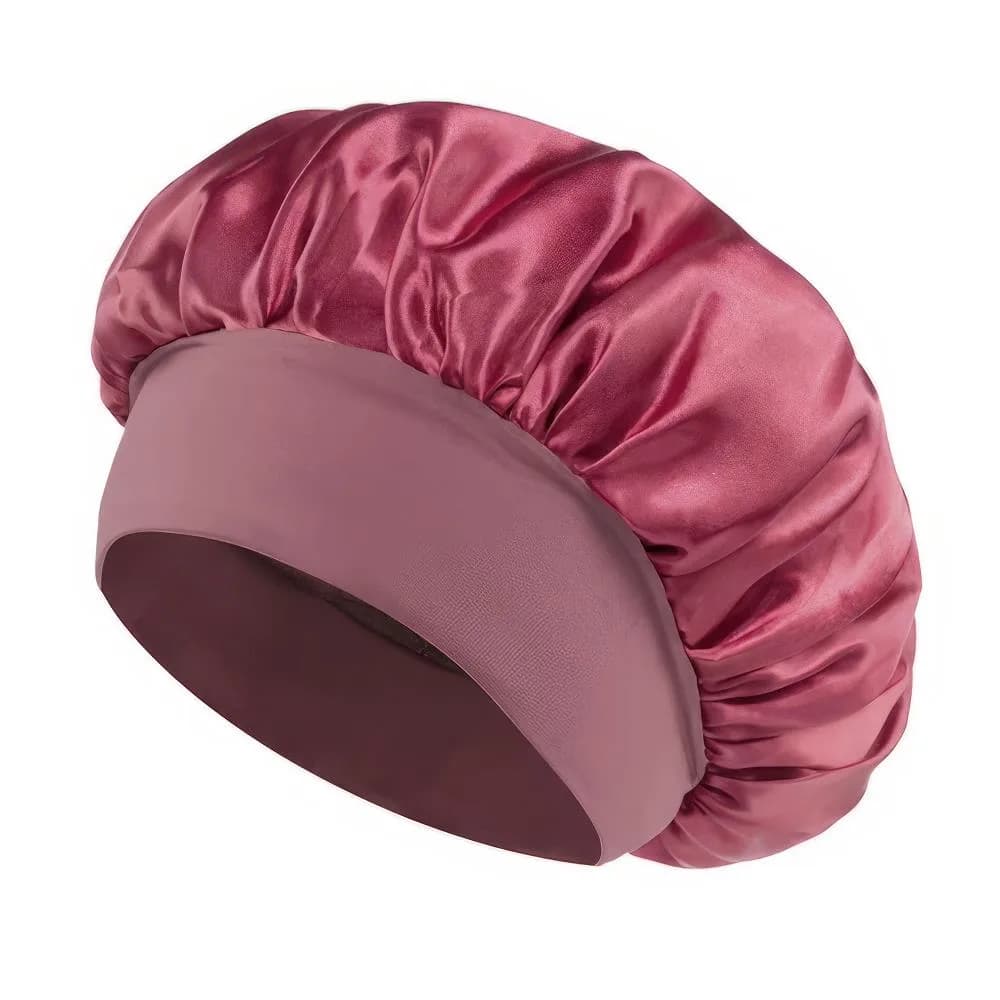 Satin Haarschlaf-Haube, Altrosa