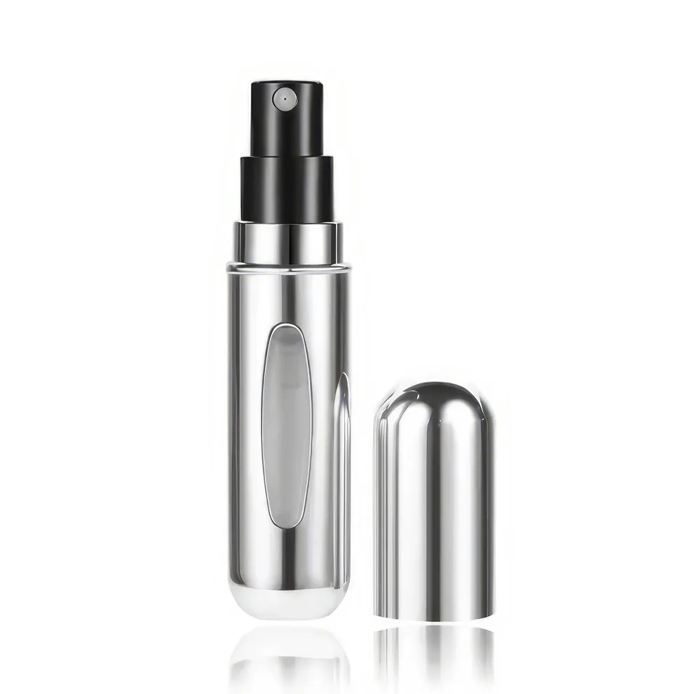 Mini Parfümzerstäuber Flasche, 10 ml, silber